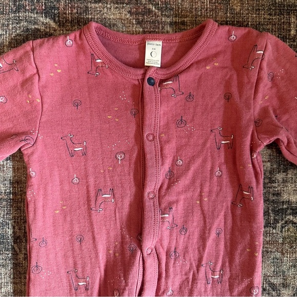 Petit Lem Berry Pink Baby Onesie | 6M - Picture 2 of 7